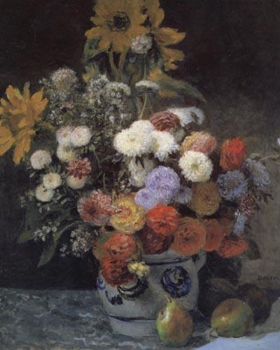 Pierre Renoir Mixed Flowers in an Earthenware Pot oil painting picture